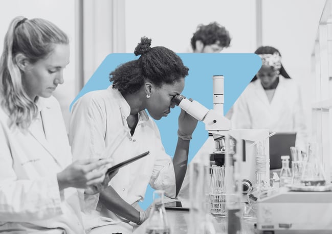 Featured image: Quality team members review lab samples 